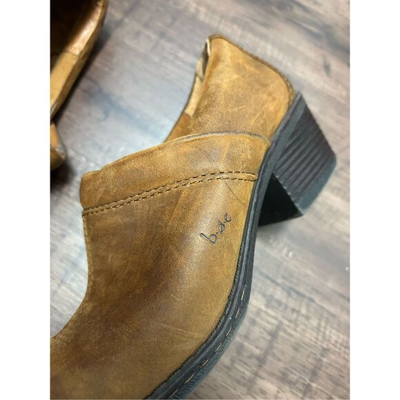 BOC Born Shoes Camel Brown Oiled Nubuck Distressed Leather Shooties, Sz 8.5 - Picture 5 of 9